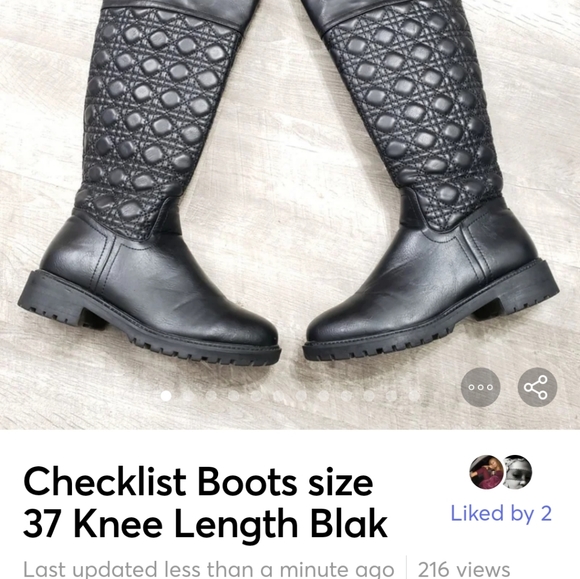 Checklist Boots 👢 size 37 Knee High Tall Black - Picture 2 of 13